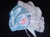Blue Satin Bonnet
